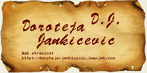 Doroteja Jankićević vizit kartica